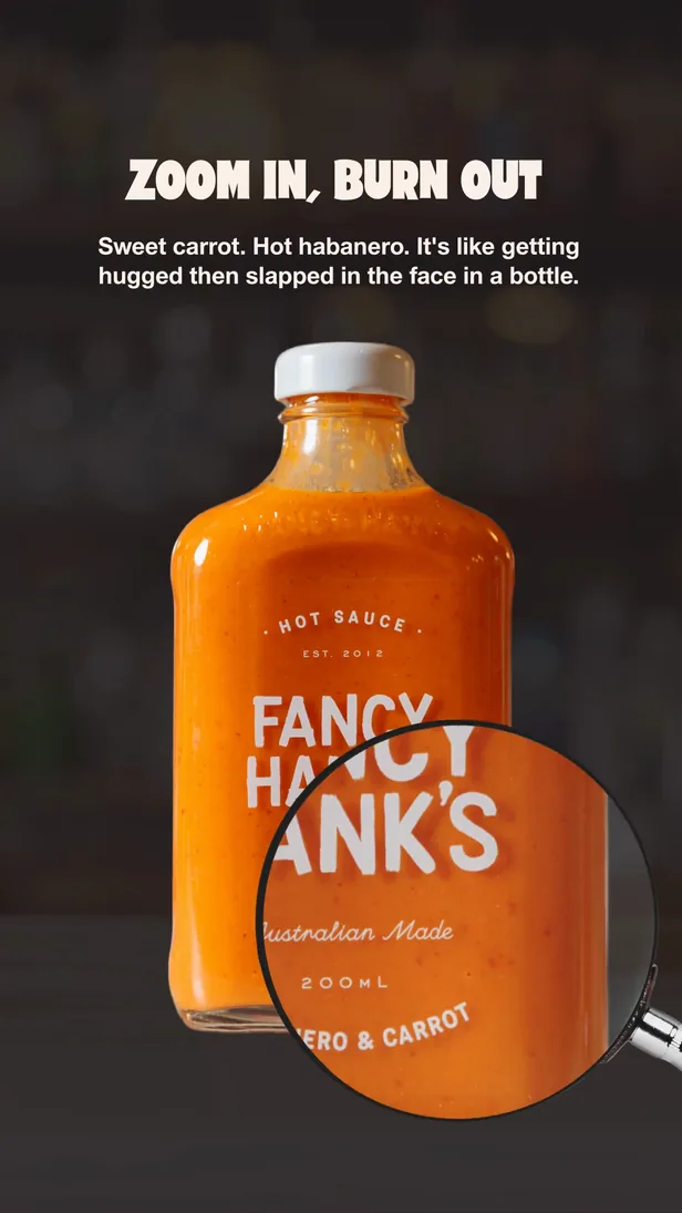 Fancy Hanks ad creative